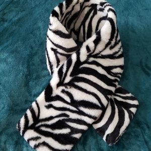 Fluffy Zebra Scarf